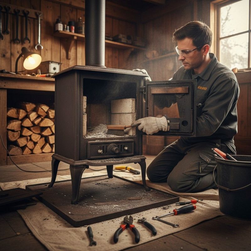 Wood Stove Pipe Installation