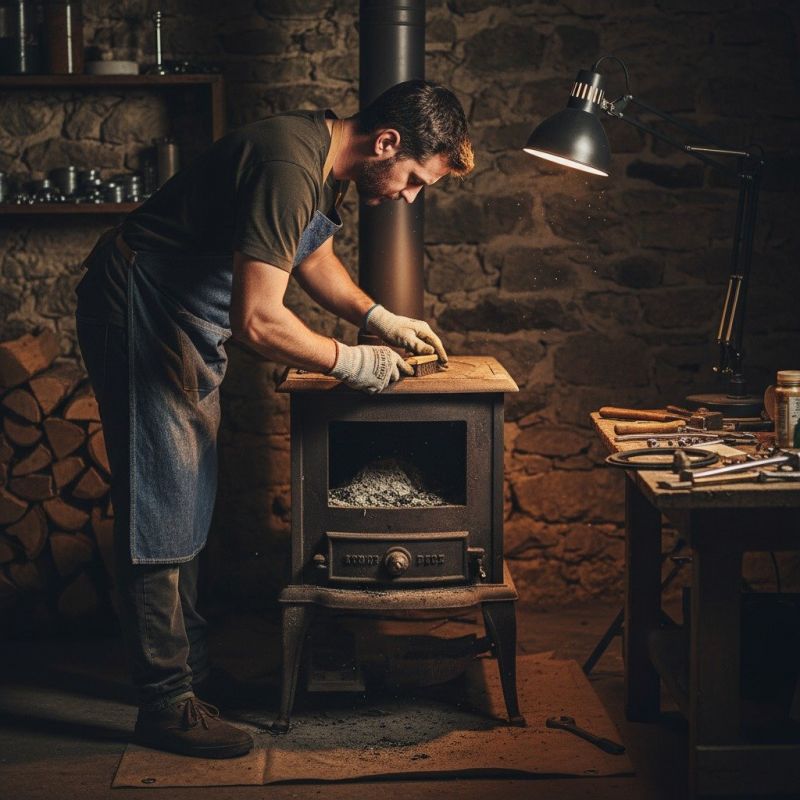 Wood Stove Pipe Installation